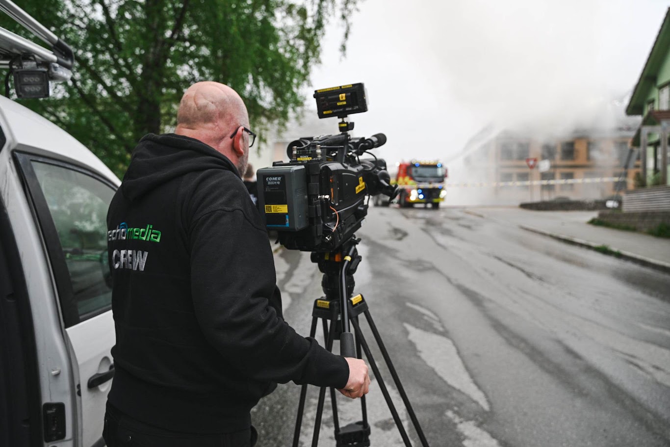 Brann i bygård i Levanger