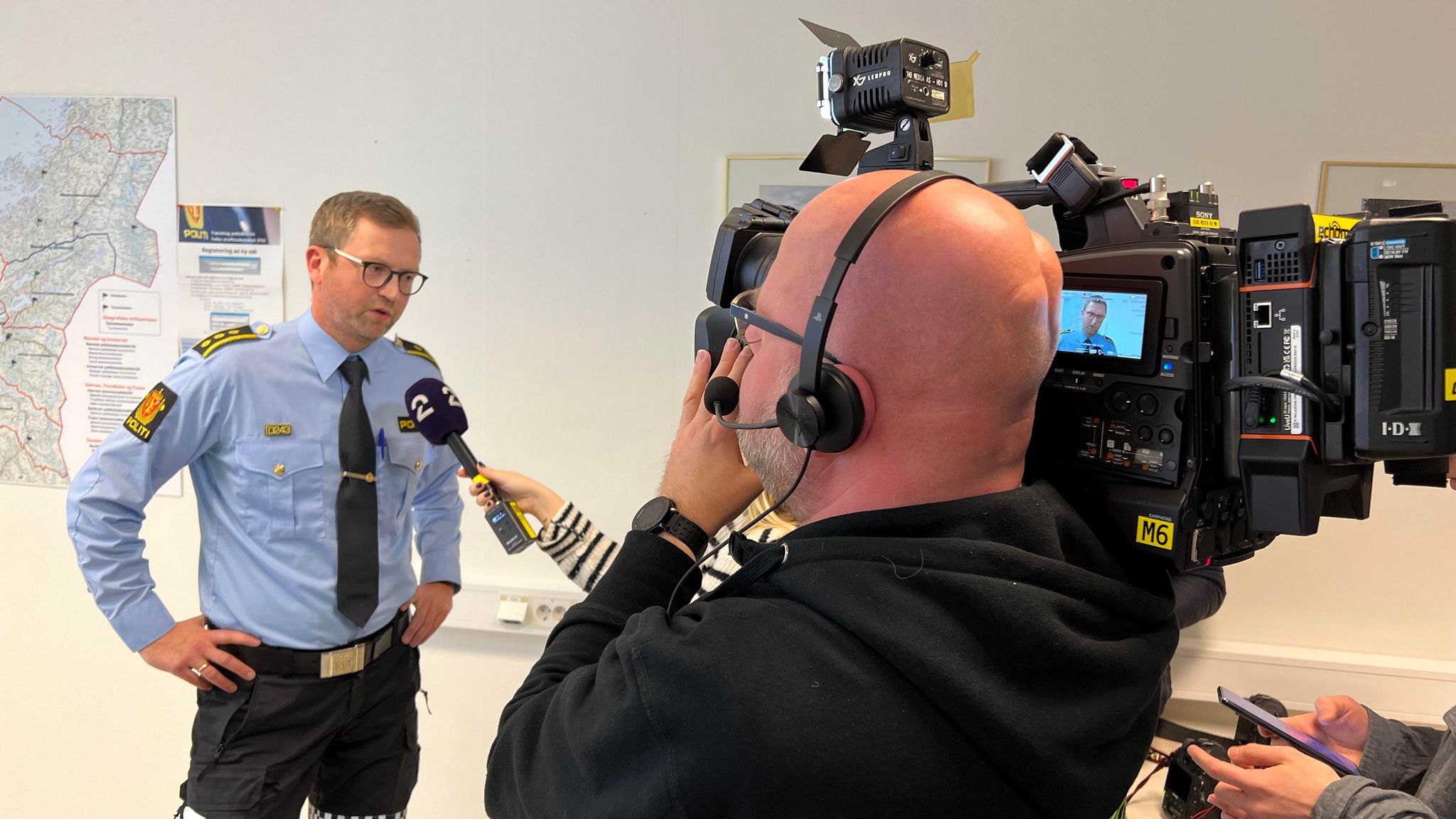 Pressekonferanse ved Verdal politistasjon